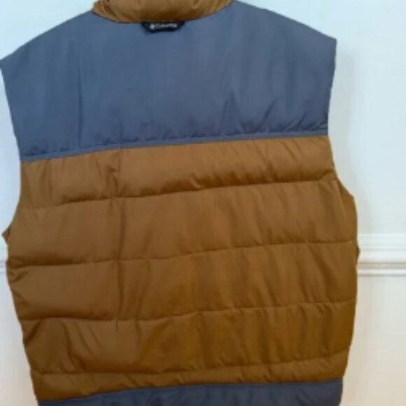 Columbia Men’s Down Vest • L • Camel & Grey - Picture 6 of 8